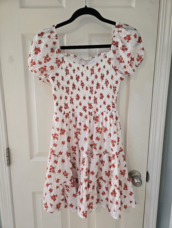 Altar'd State Dresses & Skirts - NWOT Altar'd State Puff Sleeve Red Floral Mini Dress